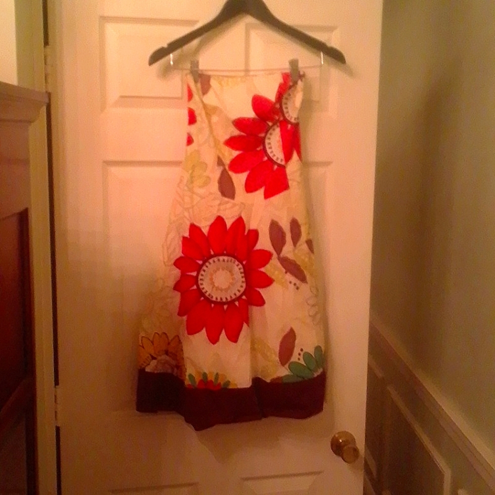 Woman's floral cocktail dress